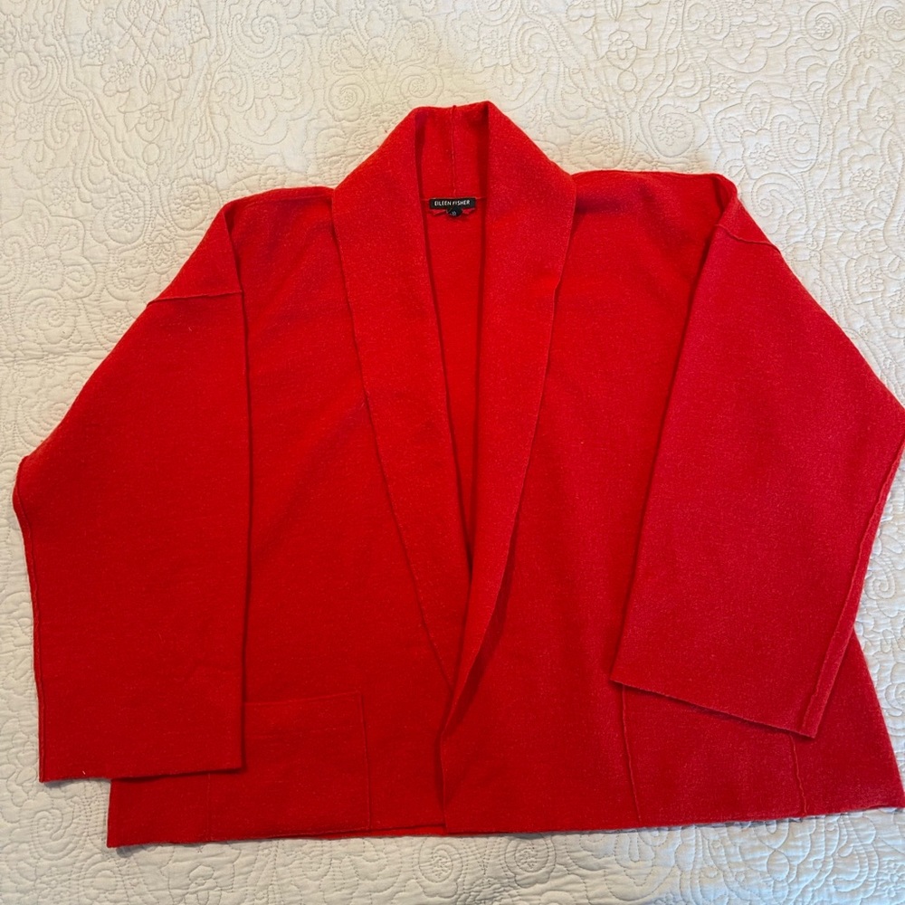 Boiled wool shawl collar